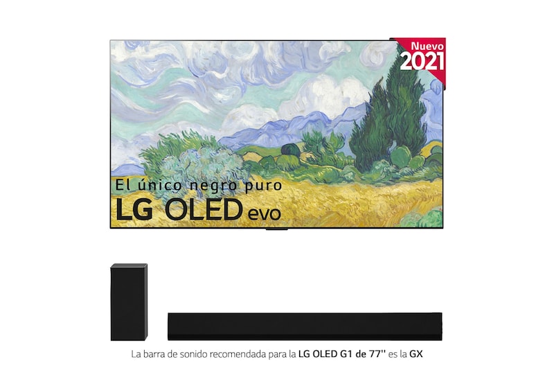 LG 4K OLED, SmartTV webOS 6.0, Procesador Inteligente 4K α9 Gen4 con AI, HDR Dolby Vision, DOLBY ATMOS [Clase de eficiencia energética G], OLED77G16LA