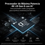LG TV LG  OLED evo 4K de 83'' C3, Procesador Máxima Potencia, Dolby Vision / Dolby ATMOS, Smart TV webOS23, el mejor TV para Gaming., OLED83C36LA