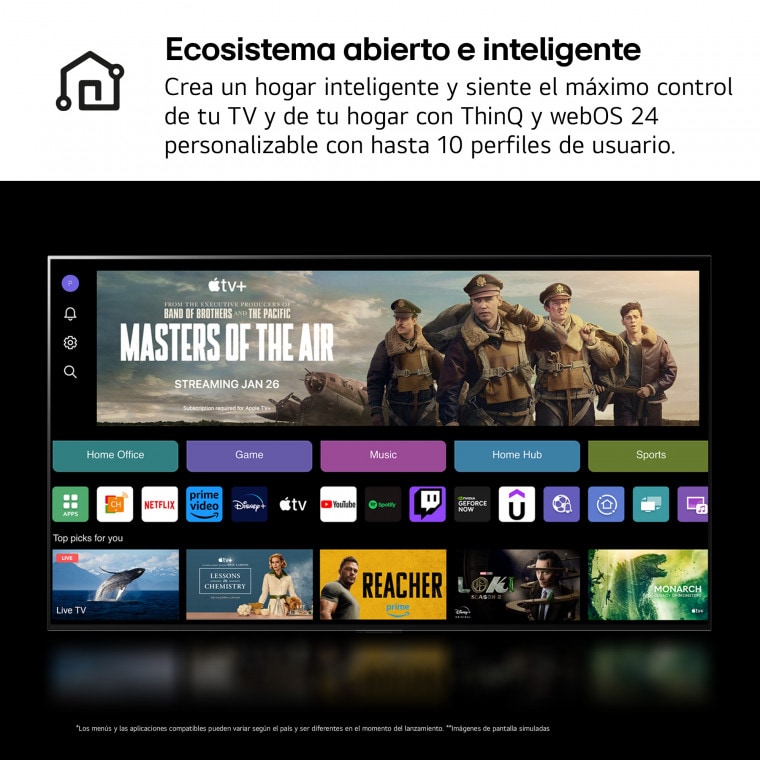 LG 83 pulgadas Smart TV LG OLED evo AI C4 4K 2024 + Barra de sonido inteligente LG SC9S con 400W de potencia, OLED83C4LA.ESB