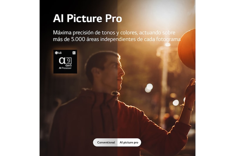 LG Televisor LG  4K OLED evo Gallery Edition, Procesador Inteligente de Máxima Potencia 4K a9 Gen 5 con IA, compatible con el 100% de formatos HDR, HDR Dolby Vision, Dolby Atmos, Smart TV webOS22, el mejor TV para Gaming.<br>Ideal para colgar en la pared., OLED83G26LA