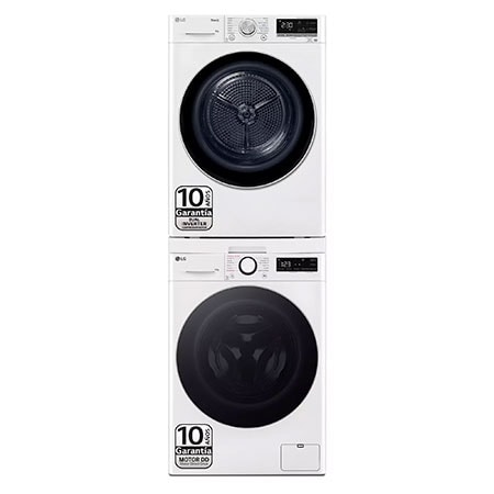 Outlet Torre de Lavado, Blanca, Lavadora inteligente 10kg, 1400rpm, Un 10% mas eficiente que A + Secadora 9kg, A+++ - TORRE1009KG.OUTLET