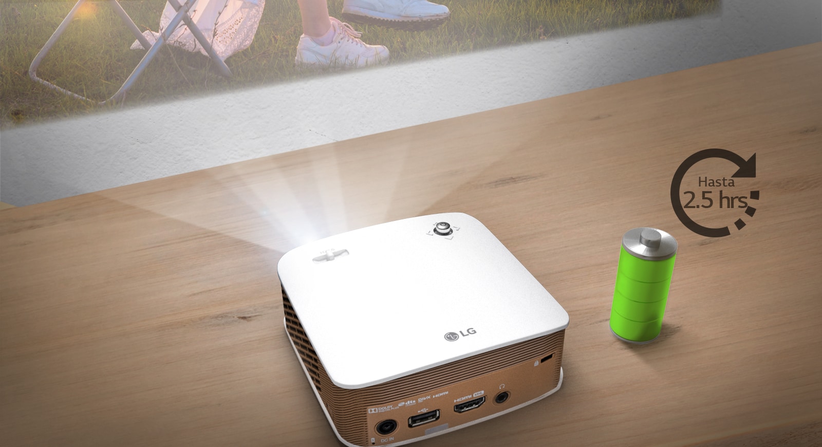 Proyector PH150 - LG CineBeam con batería integrada (hasta 100
