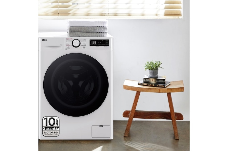 LG Lavadora inteligente AI Direct Drive. TurboWash 360º, Vapor,  10kg ,  1400rpm Un 10% más eficiente que A, Serie 600, F4WR6010A0W, F4WR6010A0W, thumbnail 14