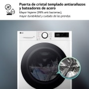 LG Lavadora inteligente AI Direct Drive. TurboWash 360º, Vapor,  10kg ,  1400rpm Un 10% más eficiente que A, Serie 600, F4WR6010A0W, F4WR6010A0W, thumbnail 7