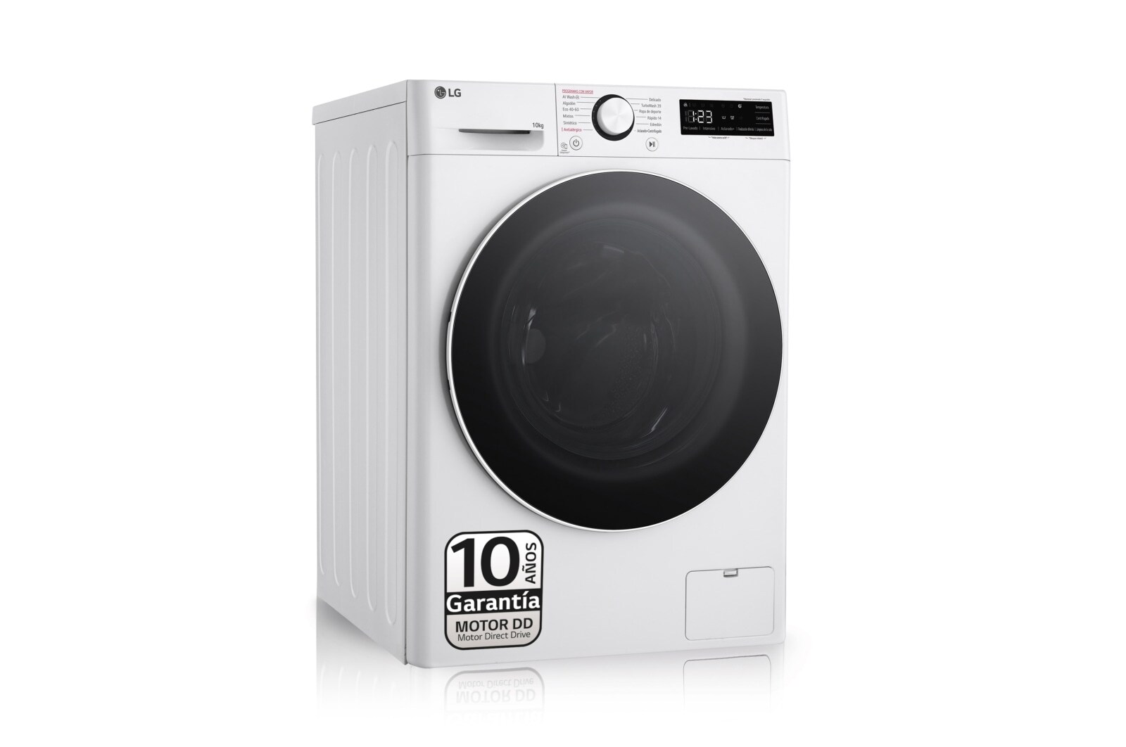 LG Lavadora inteligente AI Direct Drive. TurboWash 360º, Vapor,  10kg ,  1400rpm Un 10% más eficiente que A, Serie 600, F4WR6010A0W, F4WR6010A0W, thumbnail 1
