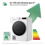 LG Lavadora inteligente AI Direct Drive. TurboWash 360º, Vapor, 13kg , 1400rpm Un 20% más eficiente que A, Serie 600, F4WR6013A0W, F4WR6013A0W, thumbnail 3