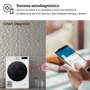 LG Lavadora inteligente AI Direct Drive. TurboWash 360º, Vapor, 13kg , 1400rpm Un 20% más eficiente que A, Serie 600, F4WR6013A0W, F4WR6013A0W, thumbnail 8