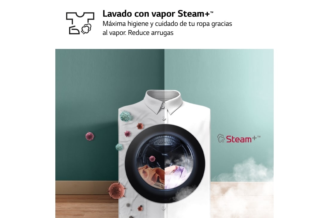 LG Lavadora inteligente AI Direct Drive. TurboWash 360º, Vapor+, 10kg , 1400rpm Un10% más eficiente que A, Serie 700, F4WR7010AGS, F4WR7010AGS, thumbnail 6