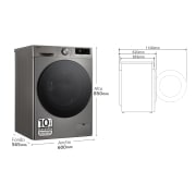 LG Lavadora inteligente AI Direct Drive. TurboWash 360º, Vapor+, 10kg , 1400rpm Un10% más eficiente que A, Serie 700, F4WR7010AGS, F4WR7010AGS, thumbnail 2