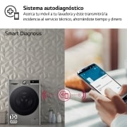 LG Lavadora inteligente AI Direct Drive. TurboWash 360º, Vapor+, 10kg , 1400rpm Un10% más eficiente que A, Serie 700, F4WR7010AGS, F4WR7010AGS, thumbnail 8