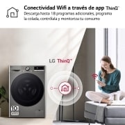 LG Lavadora inteligente AI Direct Drive. TurboWash 360º, Vapor+, 10kg , 1400rpm Un10% más eficiente que A, Serie 700, F4WR7010AGS, F4WR7010AGS, thumbnail 9