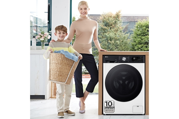 LG Lavadora inteligente AI Direct Drive. TurboWash 360º, Autodosificación,  10kg ,  1400rpm Un 10% más eficiente que A, Serie 750, F4WR7510AGH, F4WR7510AGH