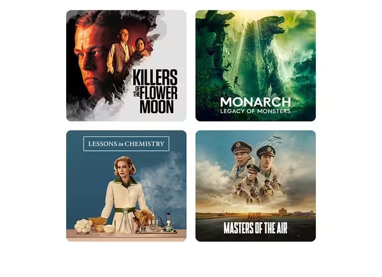 Una imagen de un televisor OLED de LG. El contenido de Apple TV+ está en la pantalla.