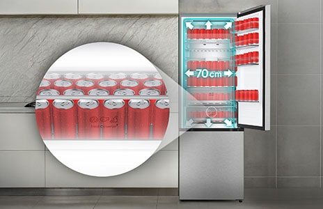 imagen de latas en la nevera