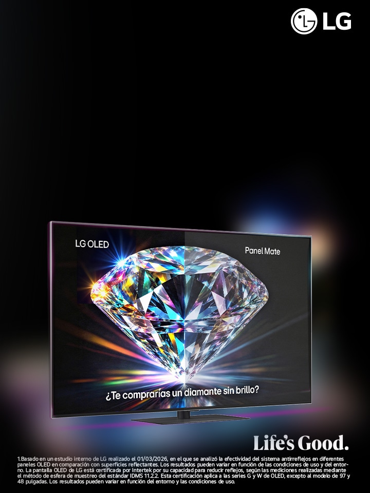 En la pantalla de un televisor LG OLED evo AI hay una imagen abstracta llena de detalles, colores y con un contraste impresionante. Detrás del televisor se puede ver una versión ampliada del procesador alpha 11 AI Gen2 Processor. Brilla una luz que ilumina los circuitos del microchip que lo rodea. El título dice: “LG OLED evo AI”. También se puede ver el texto “impulsado por el procesador LG alpha 11 AI processor Gen2”. En la esquina hay un logo dorado con estrellas que dice: "world's number one OLED TV for 12 years".