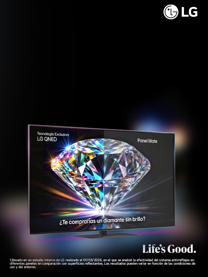 En la pantalla de un televisor  hay una imagen abstracta llena de detalles, colores y con un contraste impresionante. Detrás del televisor se puede ver una versión ampliada del procesador alpha 11 AI Gen2 Processor. Brilla una luz que ilumina los circuitos del microchip que lo rodea. El título dice: “LG OLED evo AI”. También se puede ver el texto “impulsado por el procesador LG alpha 11 AI processor Gen2”. En la esquina hay un logo dorado con estrellas que dice: "world's number one OLED TV for 12 years".
