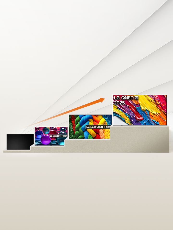 Pásate a modelos de TV LG más grandes y disfruta de un mayor ahorro, con descuentos que aumentan según el tamaño de la pantalla.