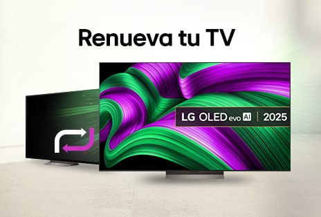 LG TV trade-in promotion: upgrade from an old TV to the 2025 LG OLED evo AI model.