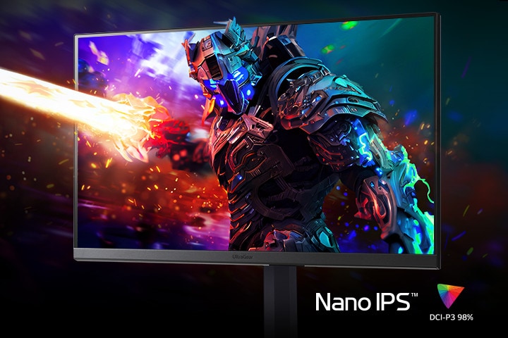 Imagen de un robot dentro del monitor