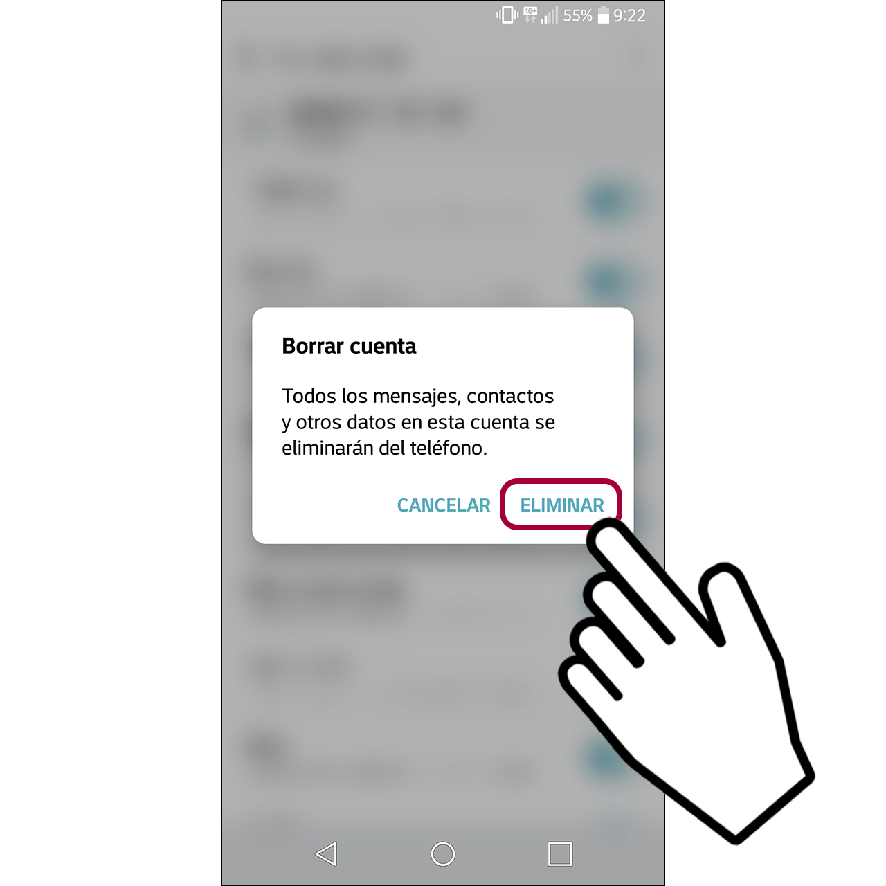 Pulsa en Eliminar