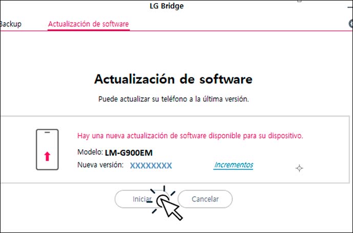 Actualización de software