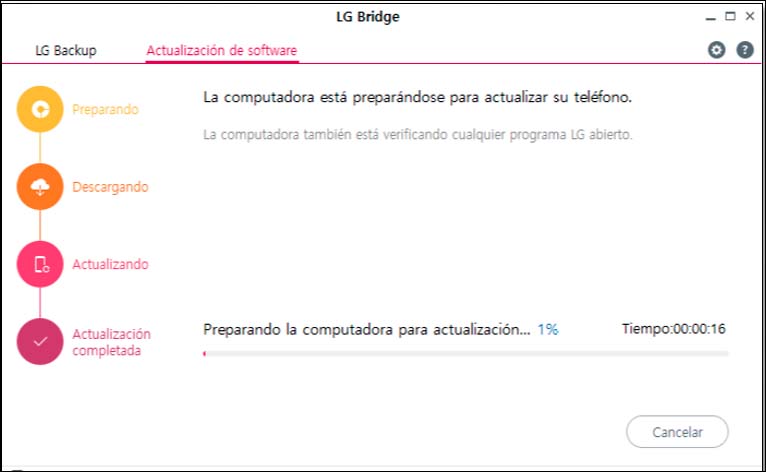 Actualización de software