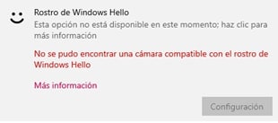 Rostro de Windows Hello