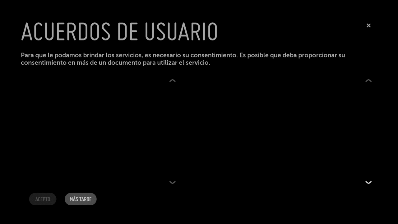 acuerdos de usuario y consentimiento