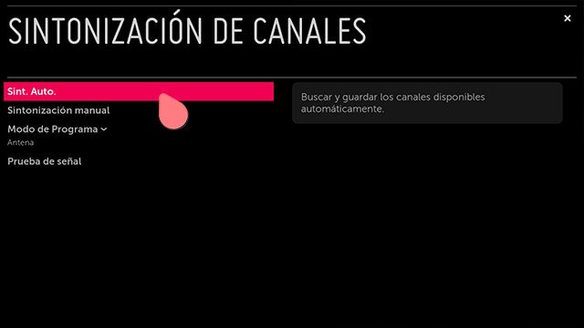 Sintonización de Canales