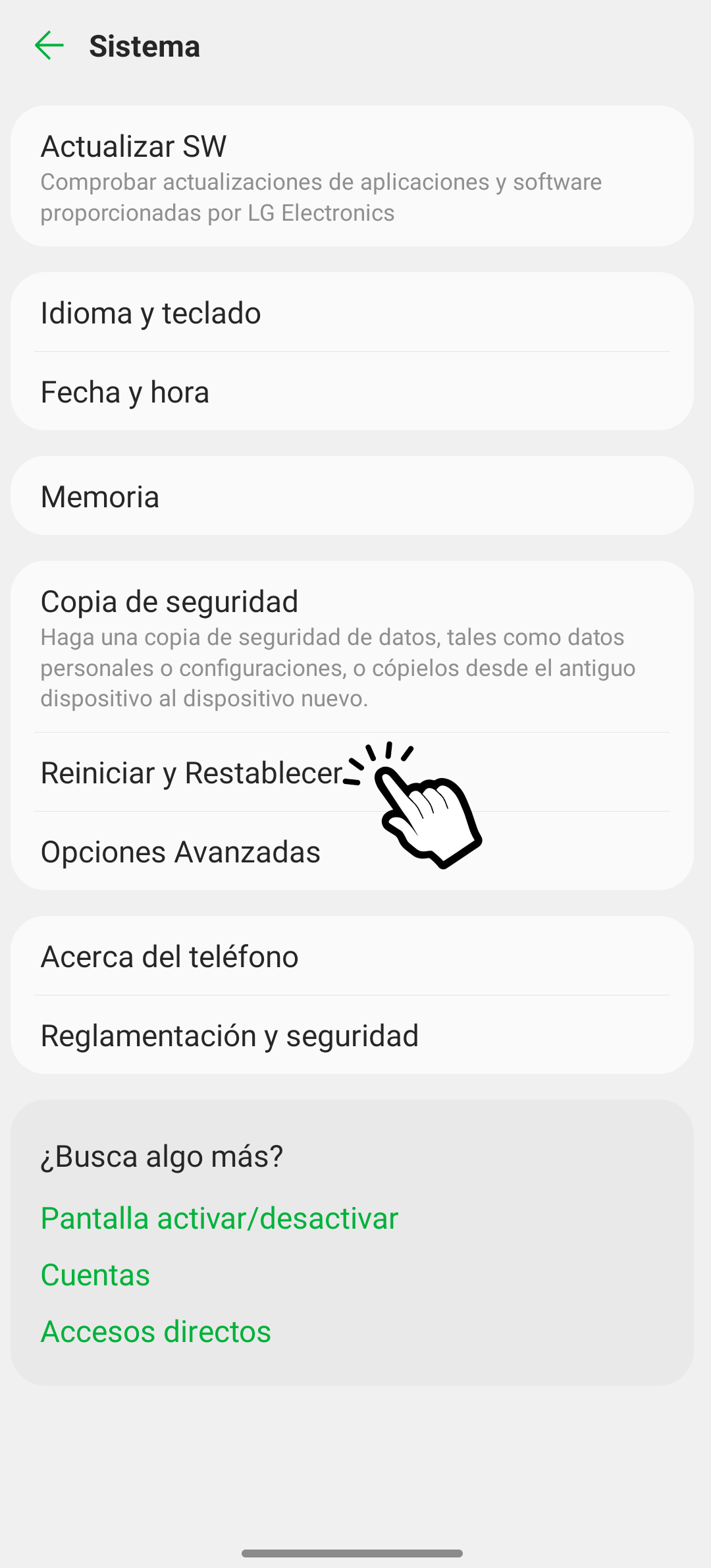 sistema movil LG