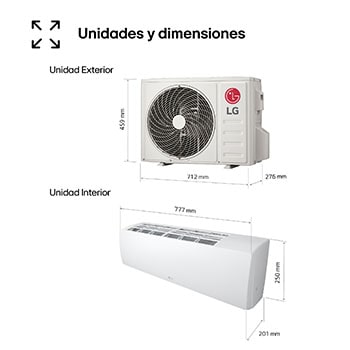 LG BASE 12: Aire Acondicionado A++/A+++, Autolimpieza, Filtro Dual, 22 dB , LGBASE12.SET