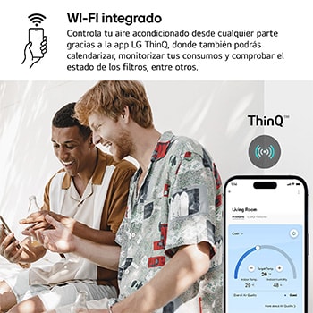 Hands opening the lower vane of an LG air conditioner for cleaning or maintenance