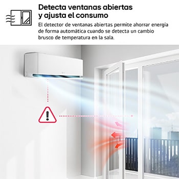 Left low-angle front view of LG ai air conditioner