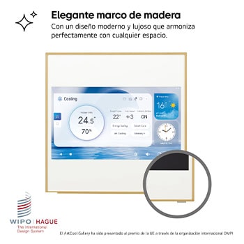LG ARTCOOL GALLERY LCD Aire Acondicionado 1x1 con bomba de calor, GALLERY12TV2.SET