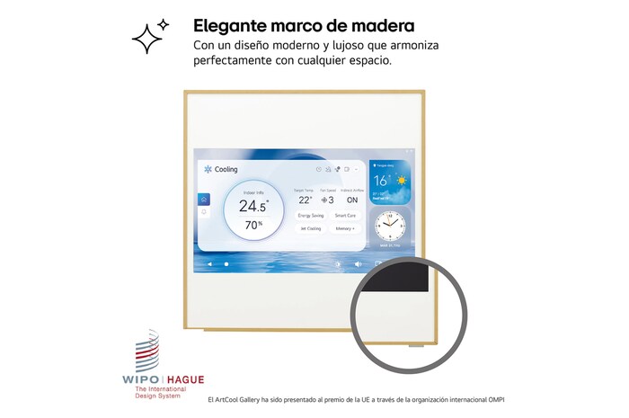 LG ARTCOOL GALLERY LCD , Aire acondicionado 9000 BTU con Garantía de por vida, GALLERY09TV2.SET