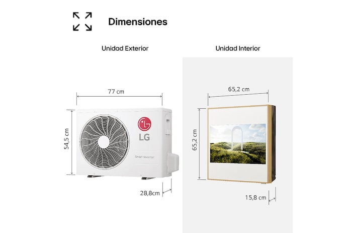 LG ARTCOOL GALLERY LCD , Aire acondicionado 9000 BTU con Garantía de por vida, GALLERY09TV2.SET