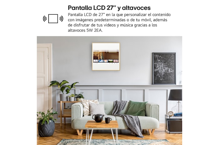 LG ARTCOOL GALLERY LCD , Aire acondicionado 9000 BTU con Garantía de por vida, GALLERY09TV2.SET