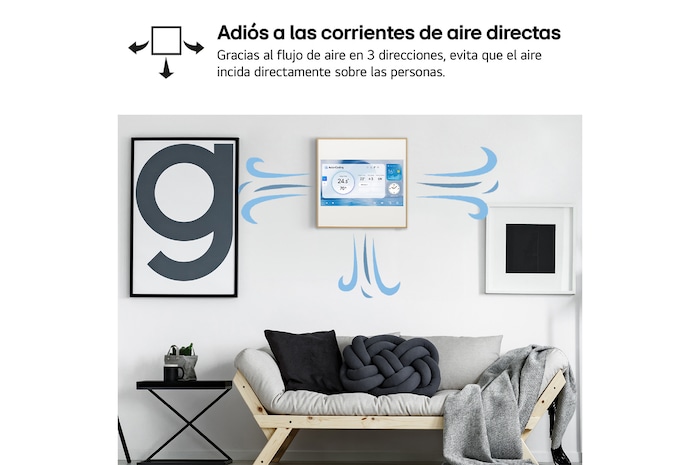 LG ARTCOOL GALLERY LCD , Aire acondicionado 9000 BTU con Garantía de por vida, GALLERY09TV2.SET