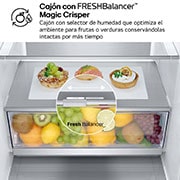 LG Outlet Frigorífico Combi Door Cooling+, 1,86m, Clasificación D, capacidad de 374l, inox antihuellas. Serie 700, GBV7180DPY.OUTLET
