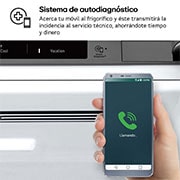 LG Outlet Frigorífico Combi Door Cooling+, 1,86m, Clasificación D, capacidad de 374l, inox antihuellas. Serie 700, GBV7180DPY.OUTLET