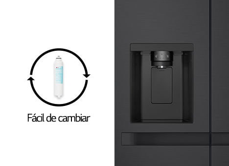 Las dos tarjetas separadas con filtros de agua intercambiables y un dispensador de agua ampliado. 