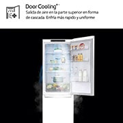 LG Frigorífico Combi DoorCooling+™ 1,86m, Clasificación D, capacidad de 374l, Blanco, serie P-600, GBP61SWPGN