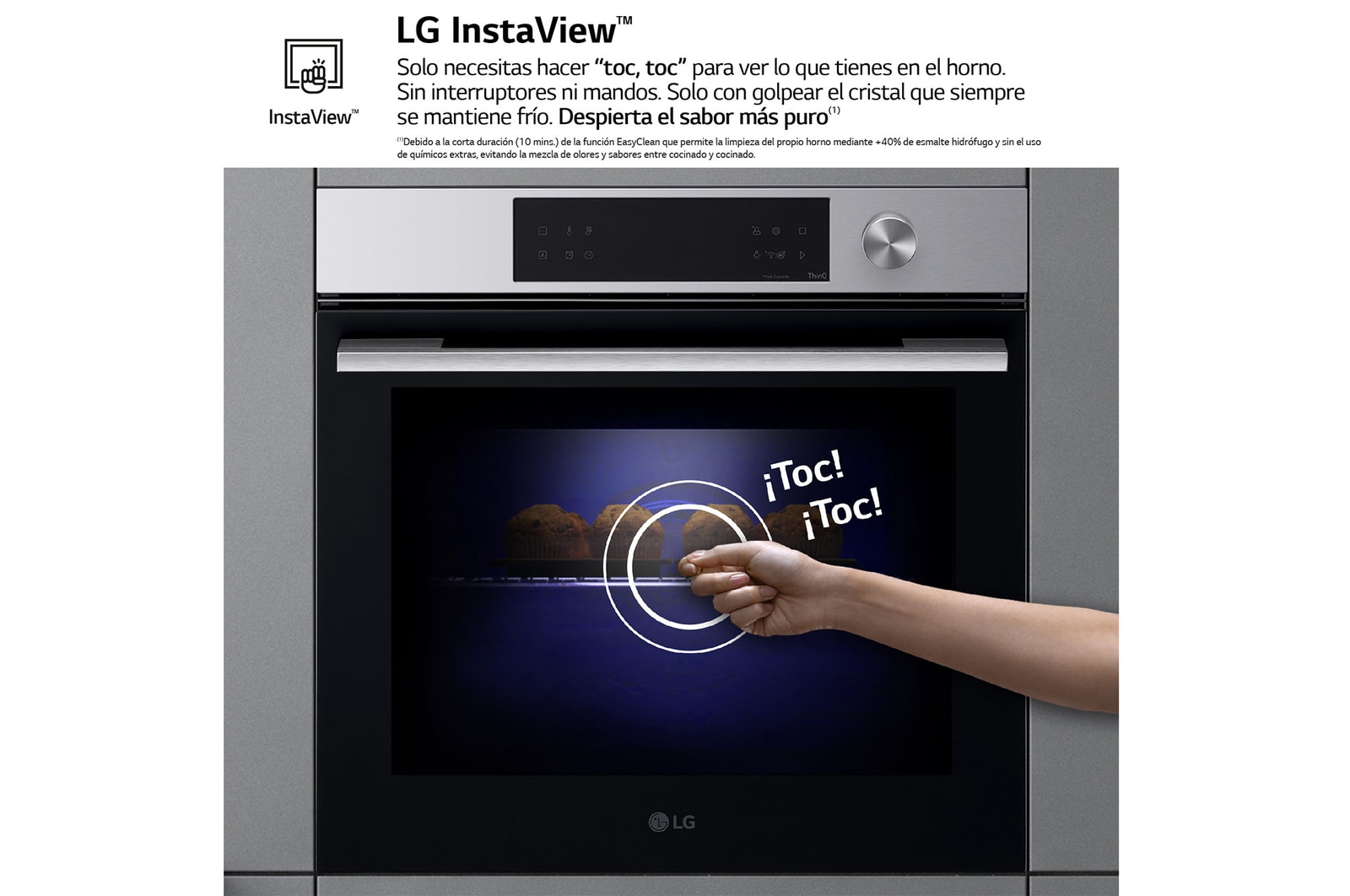 LG Horno LG Instaview 76 litros A+ Freidora de Aire, WSED7612S
