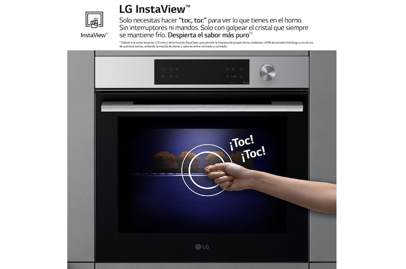 LG Horno LG Instaview 76 litros A+ Freidora de Aire, WSED7612S