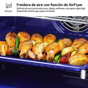 LG Horno LG Instaview 76 litros A+ Freidora de Aire, WSED7612S
