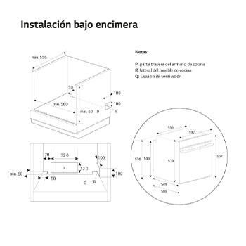 LG Horno LG Instaview 76 litros A+ Freidora de Aire, WSED7612S