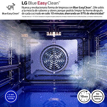 LG Horno Pirolítico Instaview  76L A+ con sistema de limpieza Blue EasyClean, guías, acero inoxidable, WSED7613S