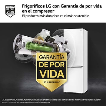 LG Frigorífico Combi LG GBP31SWLZN, 1,86m, E, capacidad de 374l, Blanco, serie 3, GBP31SWLZN