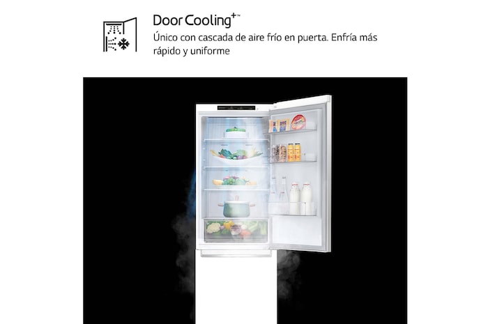 LG Frigorífico Combi LG GBP31SWLZN, 1,86m, E, capacidad de 374l, Blanco, serie 3, GBP31SWLZN