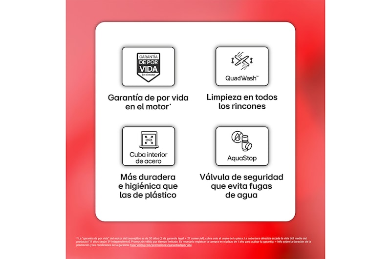 LG Lavavajillas Integrable LG QuadWash™, clasificación D,, DB242TX